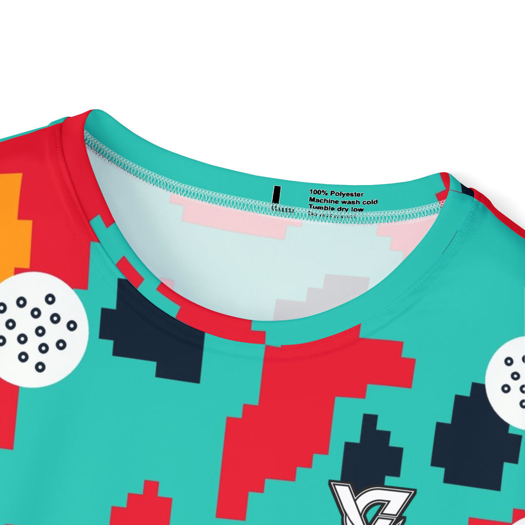 Golf Aqua Volt Pixel Camo Men's Sports Jersey