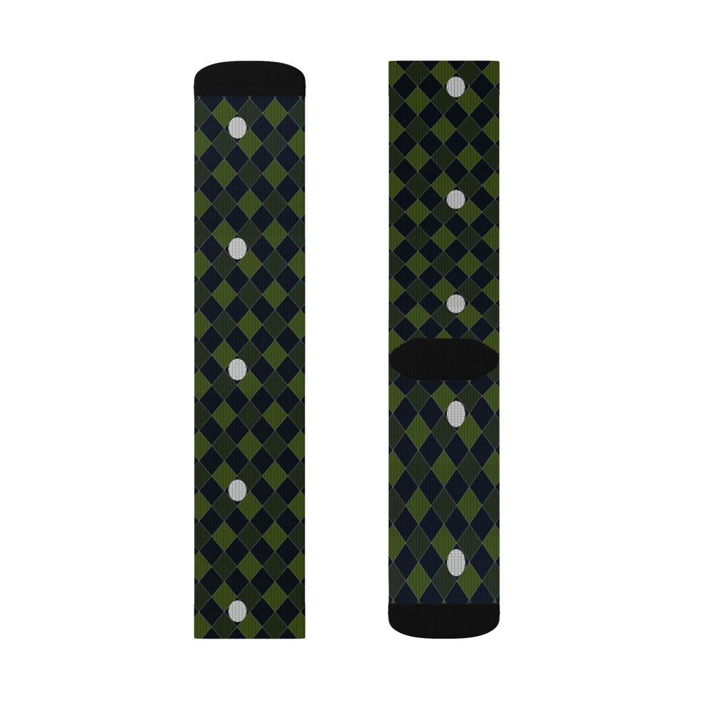 Golf Volt Night Dimple Links Athletic Crew Socks