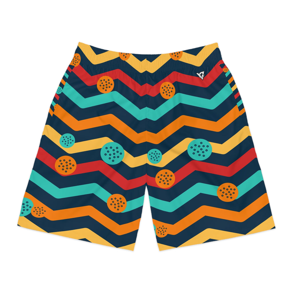 Golf Tropic Heat Chevron Rush Men's Athletic Shorts with Pockets