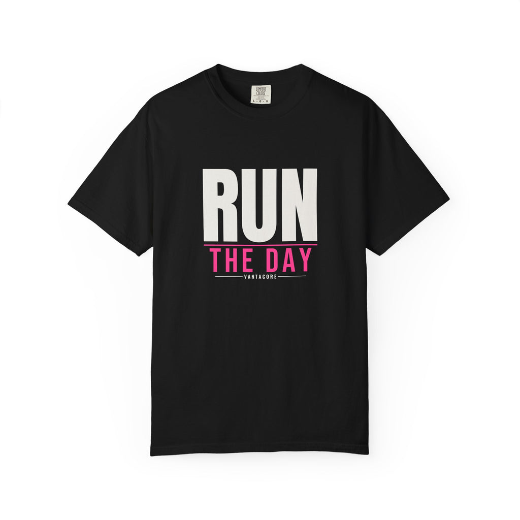 Run The Day | Women's Garment-Dyed Graphic Tee