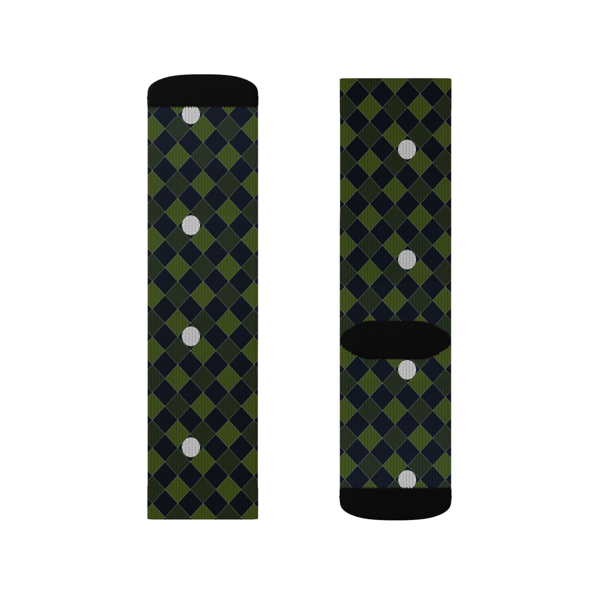 Golf Volt Night Dimple Links Athletic Crew Socks