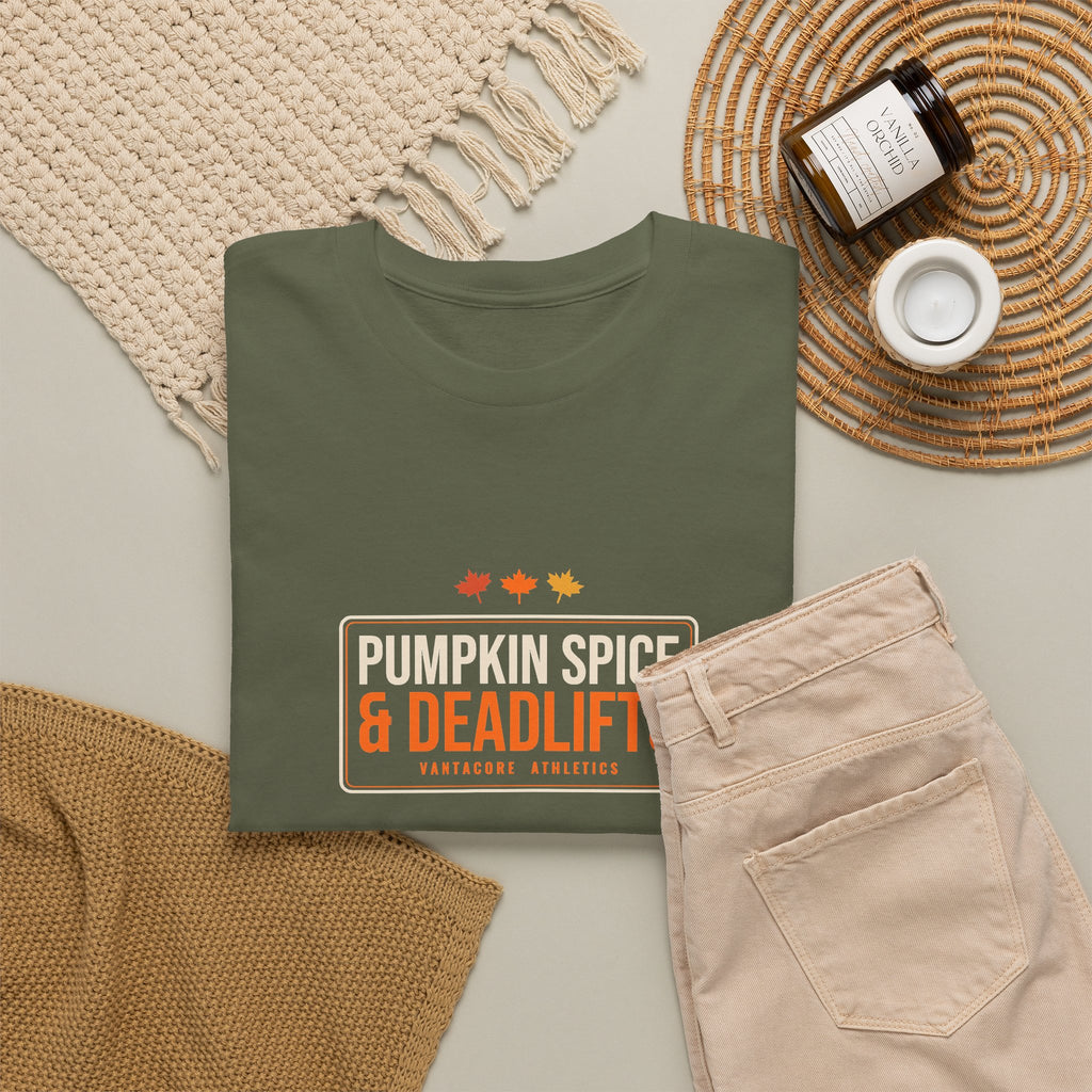 Pumpkin Spice & Deadlifts | Men's Graphic Gym T-Shirt