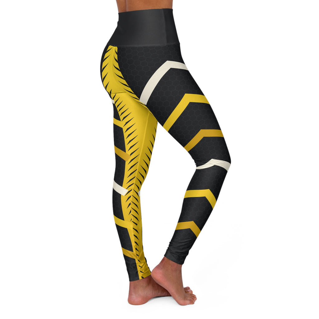Golden Apex High-Waisted Yoga Leggings