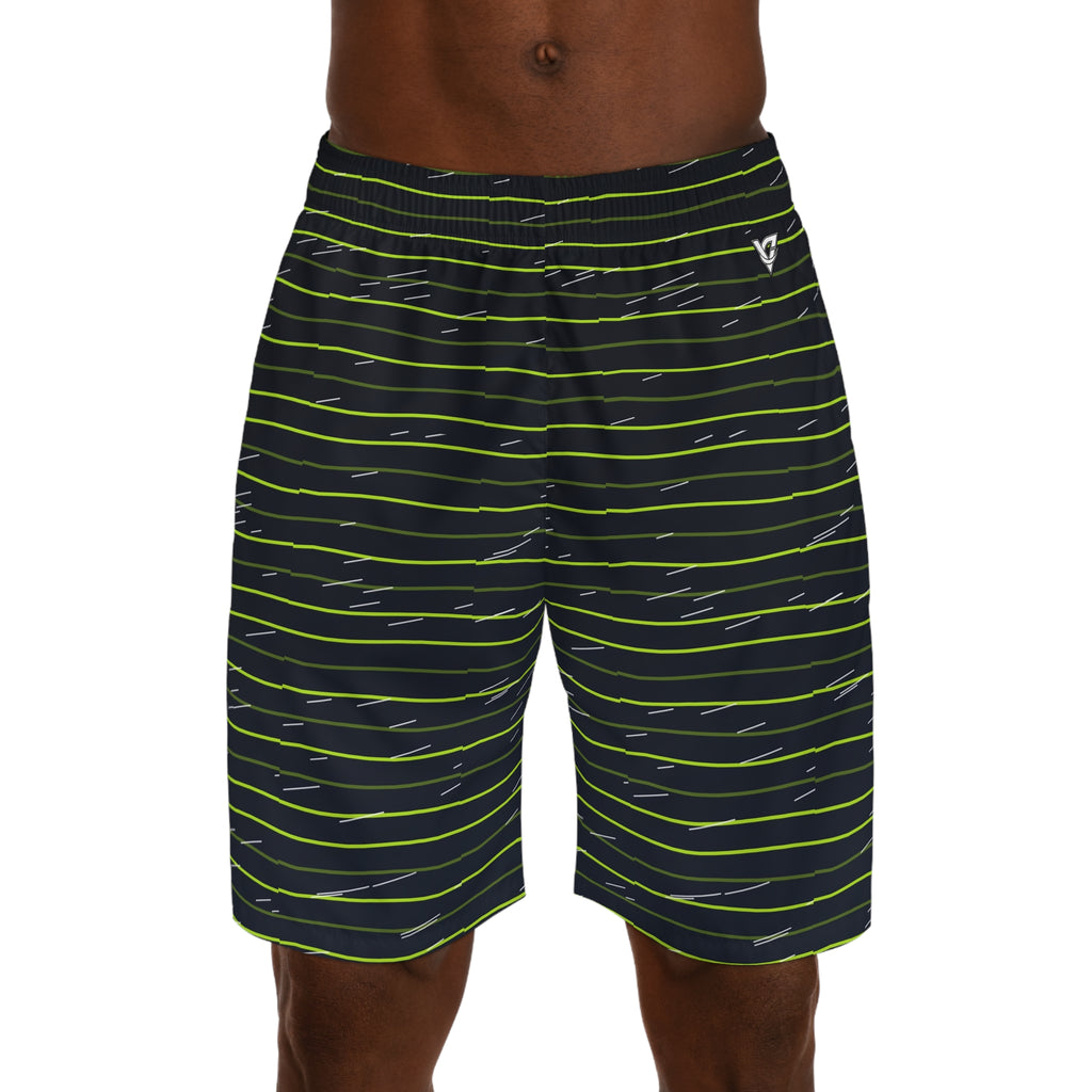 Running Volt Night Pace Lanes Men's Athletic Shorts with Pockets