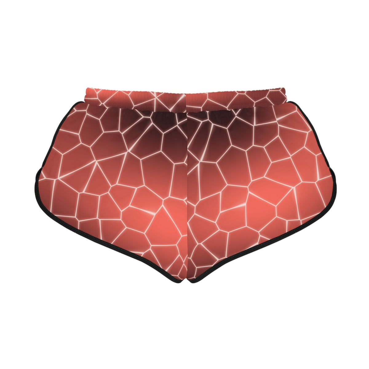 Women's Coral Rift Relaxed Shorts — All-Over Print Running & Workout Shorts