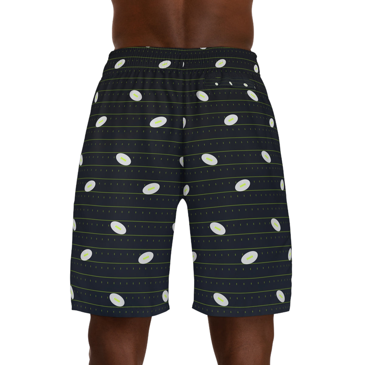 Football Volt Night Gridiron Men's Athletic Shorts with Pockets