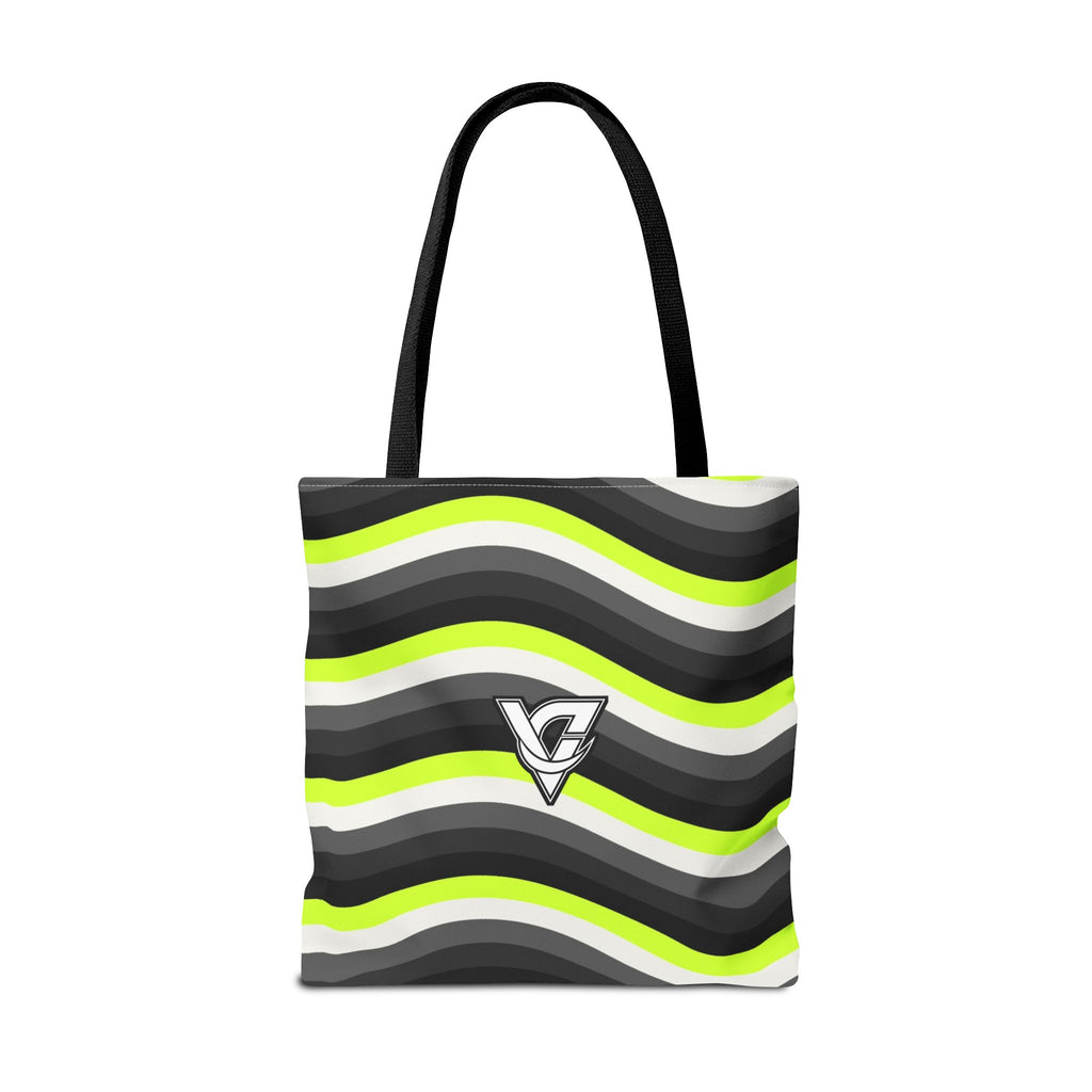 Graphite Wave Tote Bag — All-Over Print Gym & Everyday Tote