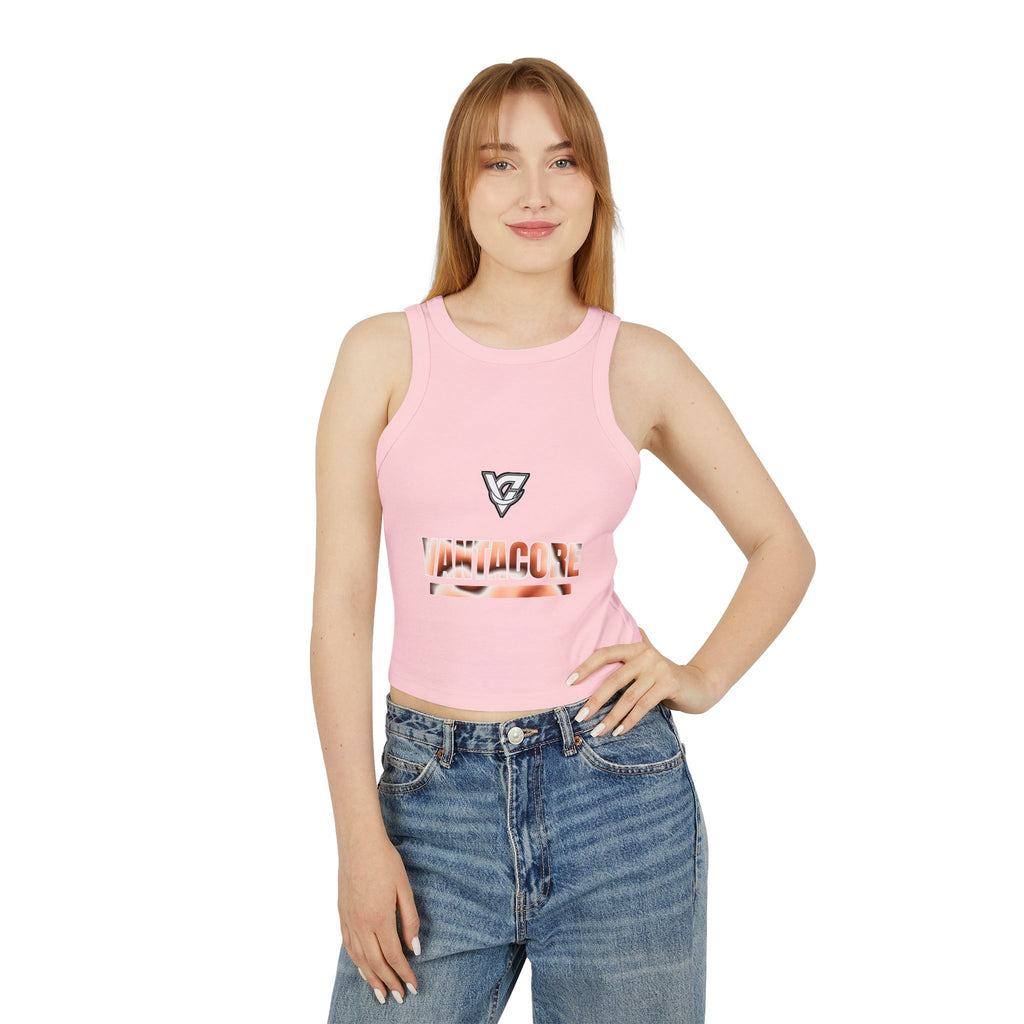 Peach Tie-Dye Women's Racerback Tank