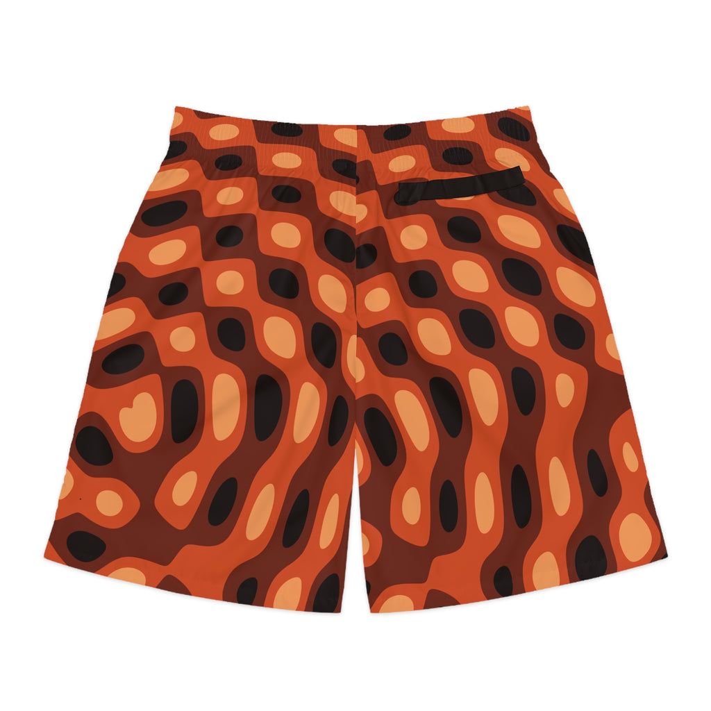 Men's Rust Ripple Performance Jogger Athletic Shorts with Pockets
