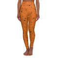 Halloween Pumpkin Orange Spiderweb High-Waisted Yoga Leggings