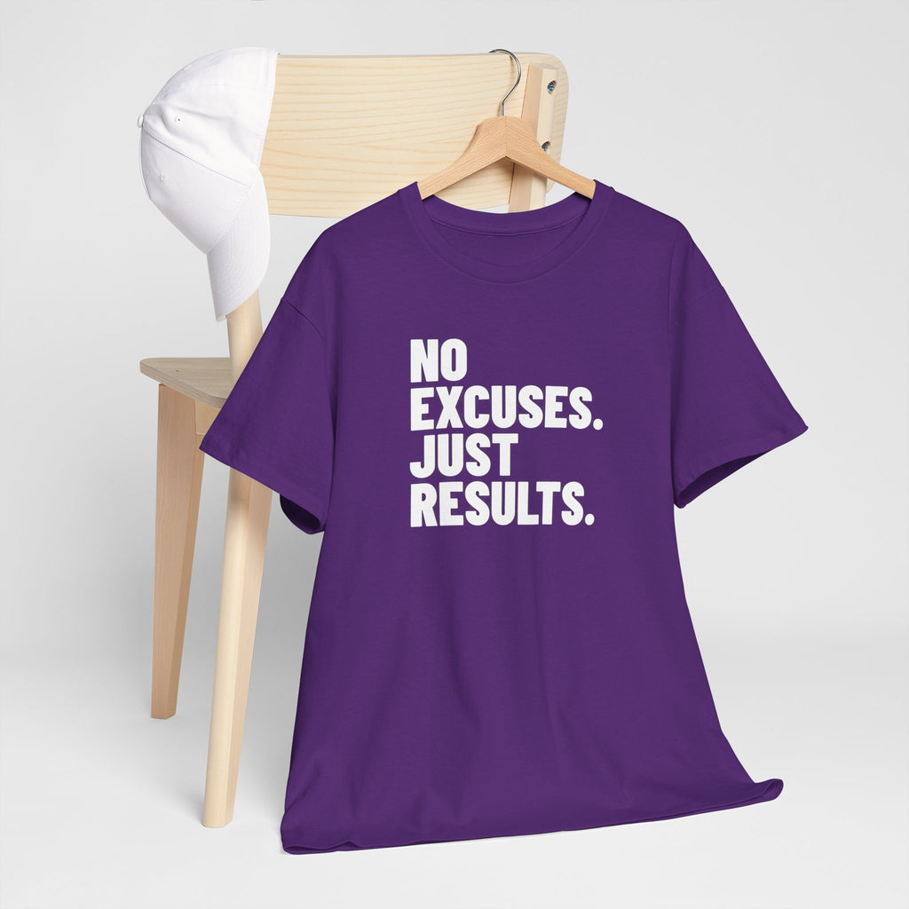 No Excuses Just Results | Motivational Fitness T-Shirt