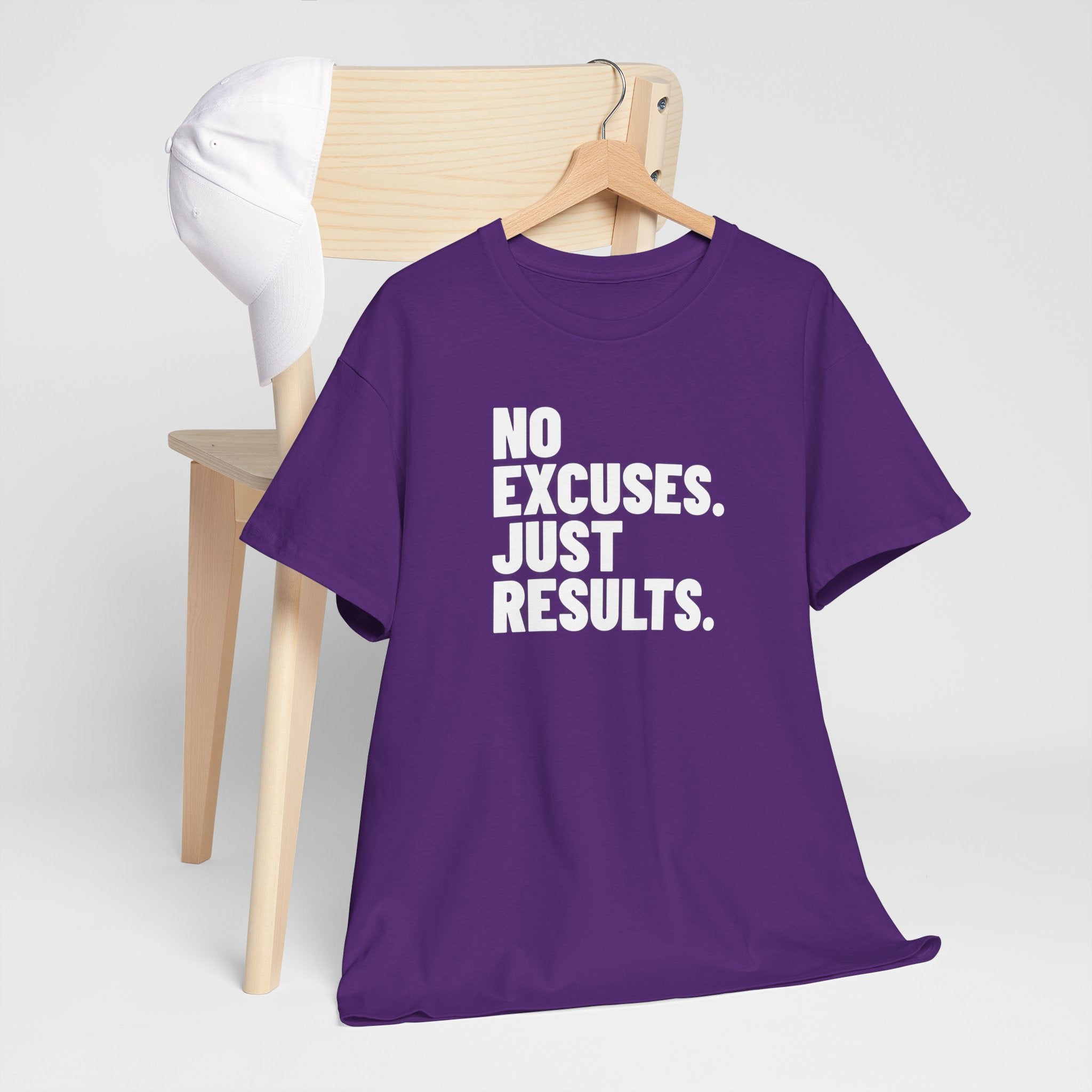 No Excuses Just Results | Motivational Fitness T-Shirt