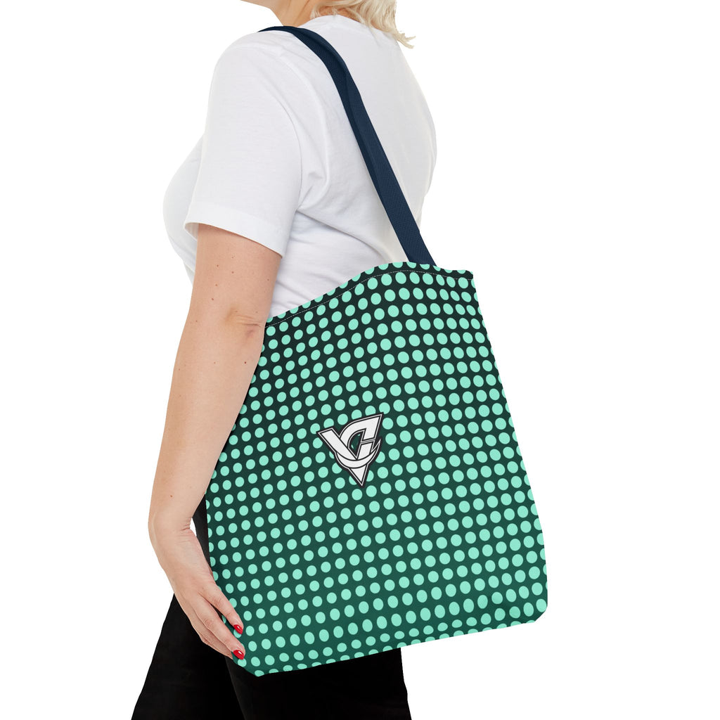 Mint Halftone Tote Bag — All-Over Print Gym & Everyday Tote