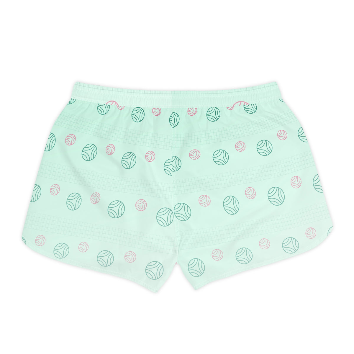 Volleyball Mint Glow Spike Panel Women's Athletic Shorts with Pockets