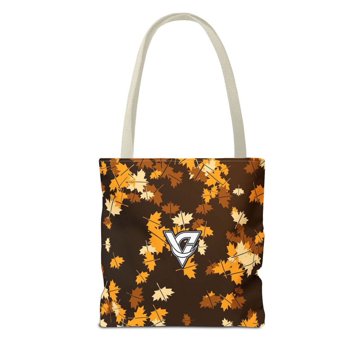 Amber Falling Leaves Tote Bag — All-Over Print Gym & Everyday Tote