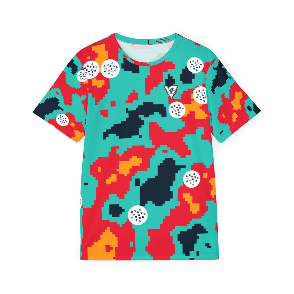 Golf Aqua Volt Pixel Camo Men's Sports Jersey