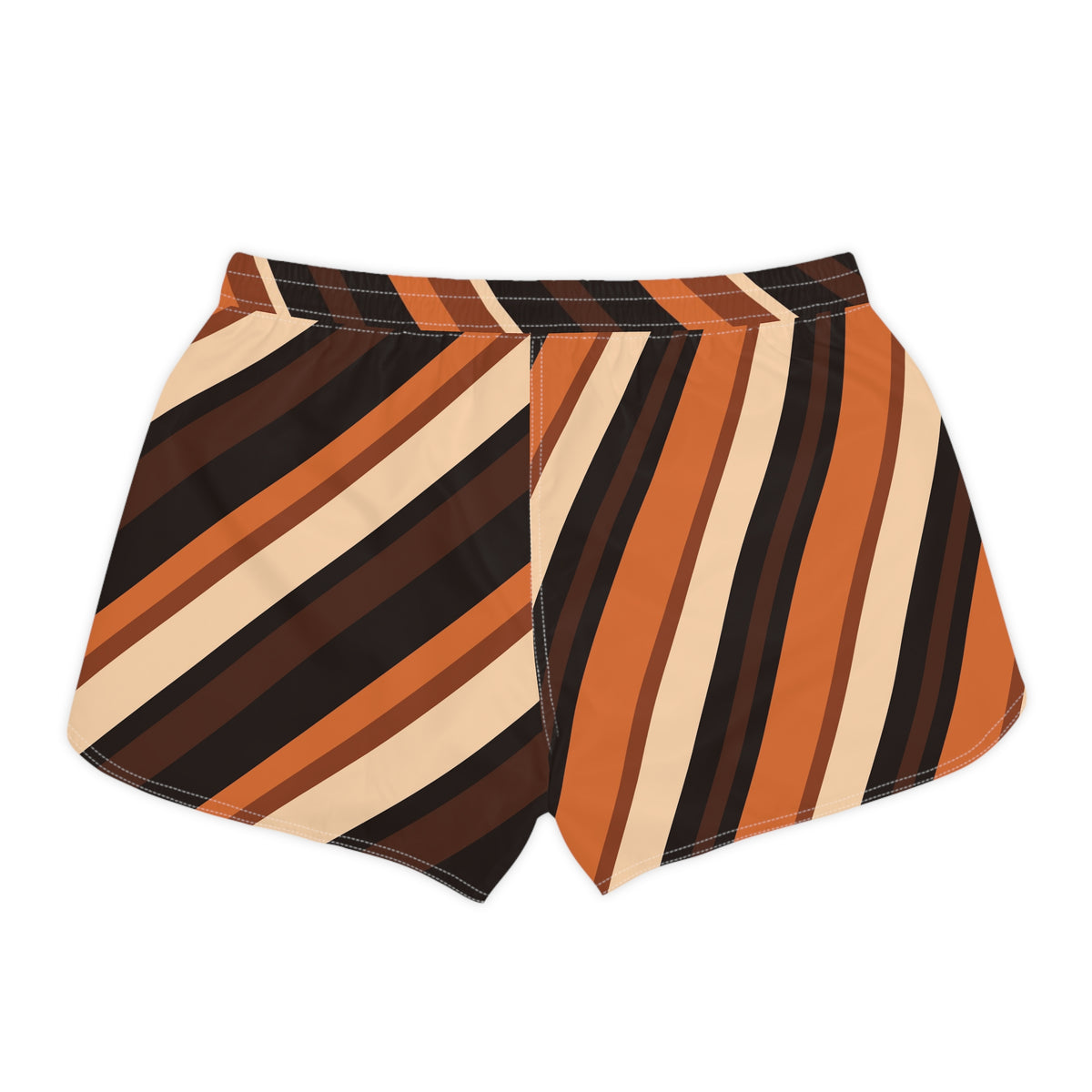 Women's Multipurpose Athletic Shorts with Pockets | Cinnamon Stripe