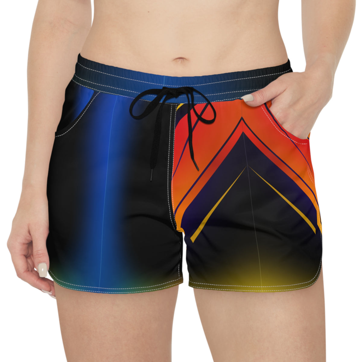 Women's Multipurpose Athletic Shorts with Pockets | Electric Sunset