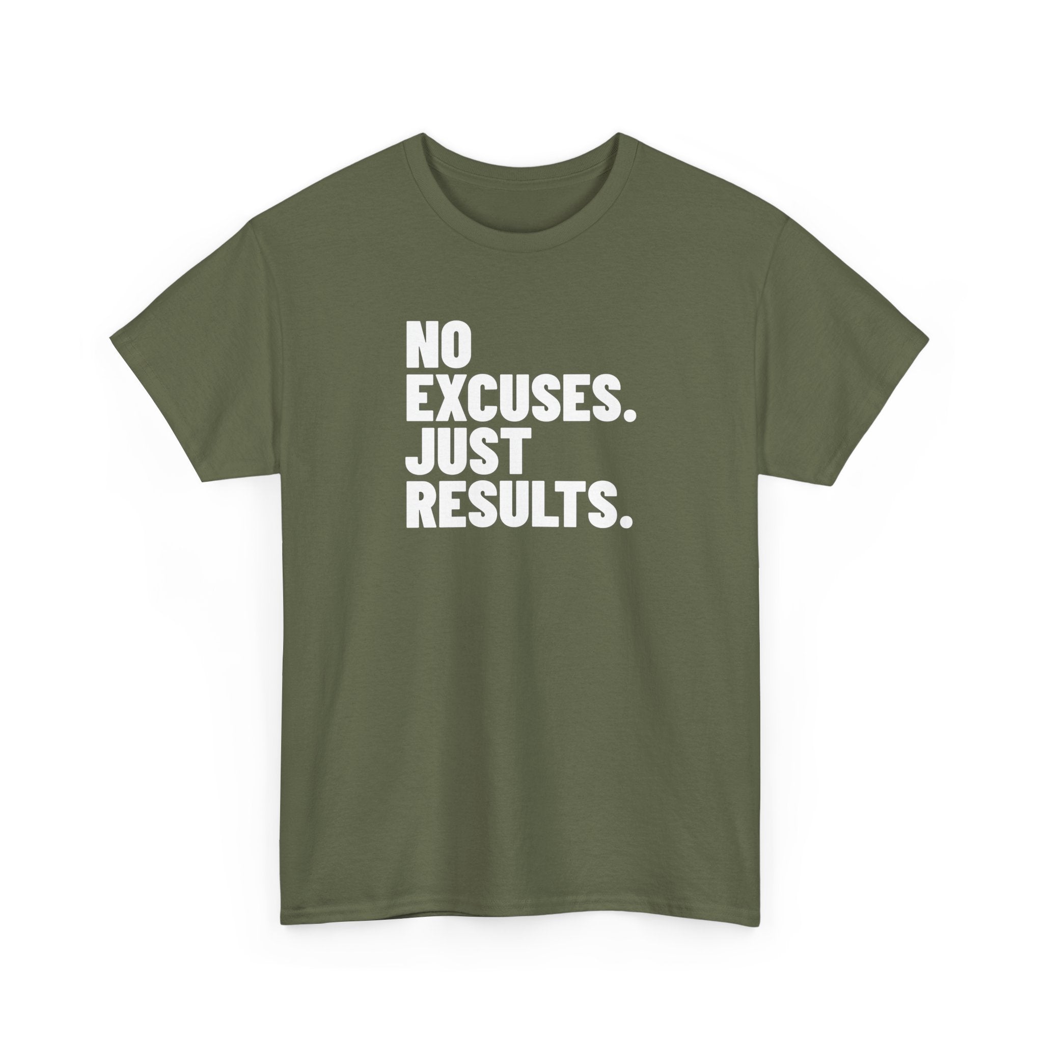 No Excuses Just Results | Motivational Fitness T-Shirt