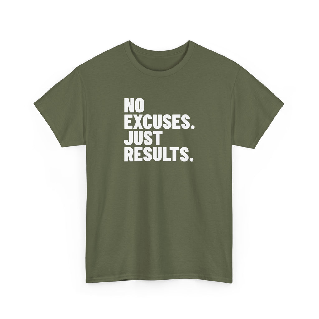 No Excuses Just Results | Motivational Fitness T-Shirt