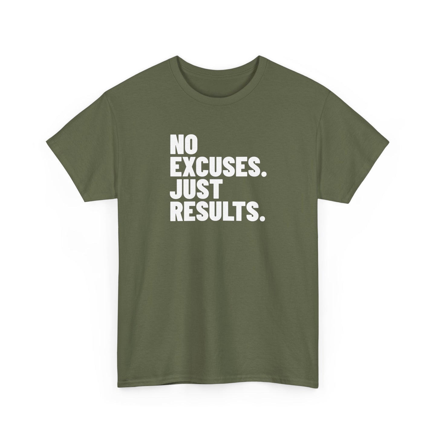 No Excuses Just Results | Motivational Fitness T-Shirt