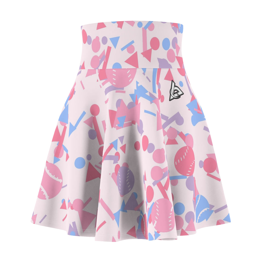Baseball & Softball Cotton Candy Confetti Pop Women's Athletic Skater Skirt