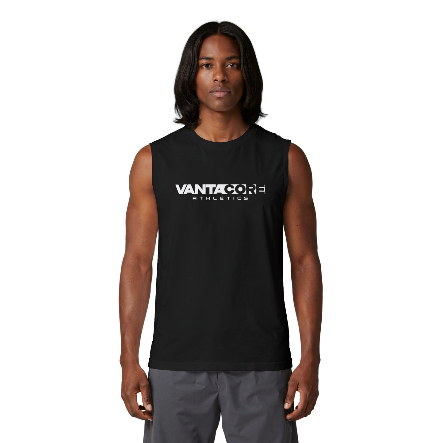 Vantacore Athletics Muscle Tank — Minimal Logo Workout Tank Top