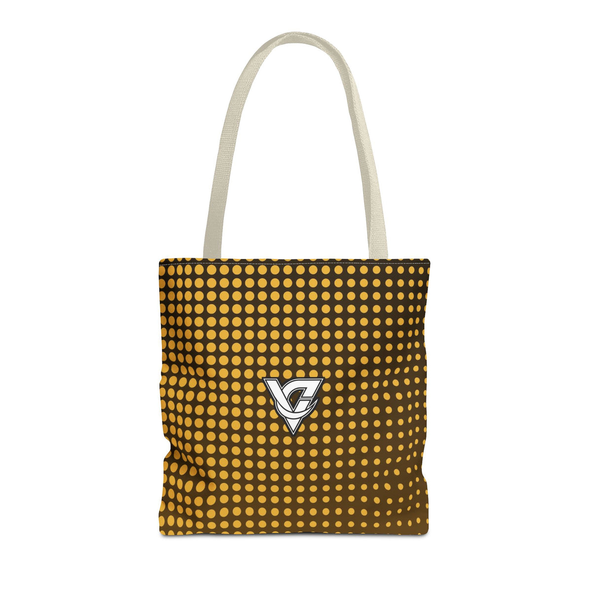 Harvest Gold Halftone Tote Bag — All-Over Print Gym & Everyday Tote