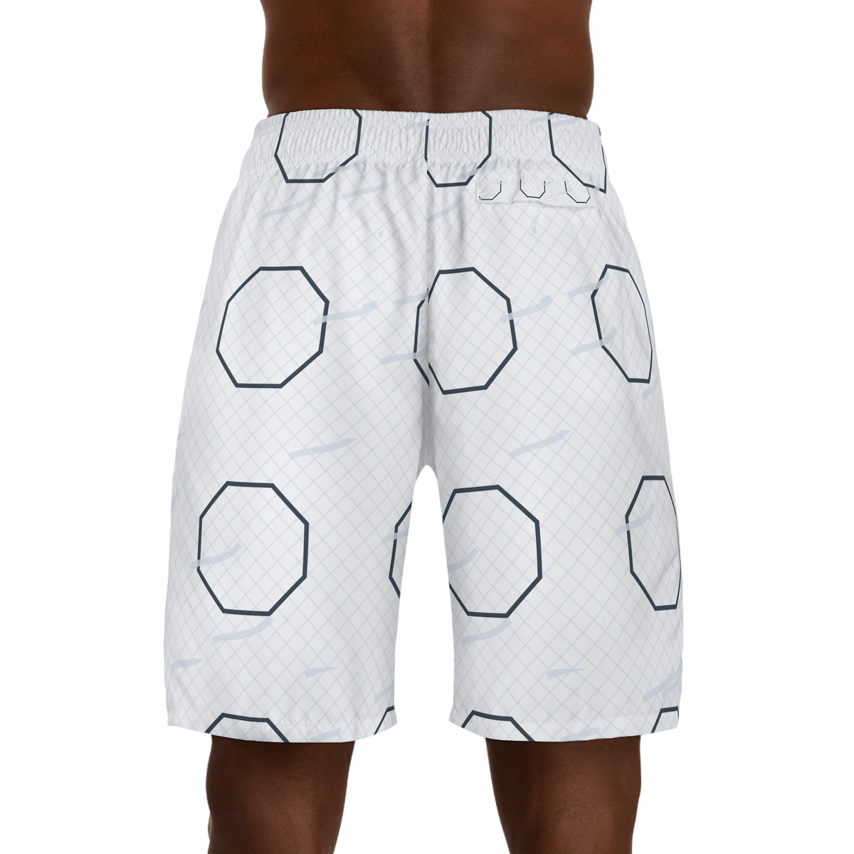 Combat Sports Arctic White Cage Mesh Men's Athletic Shorts with Pockets