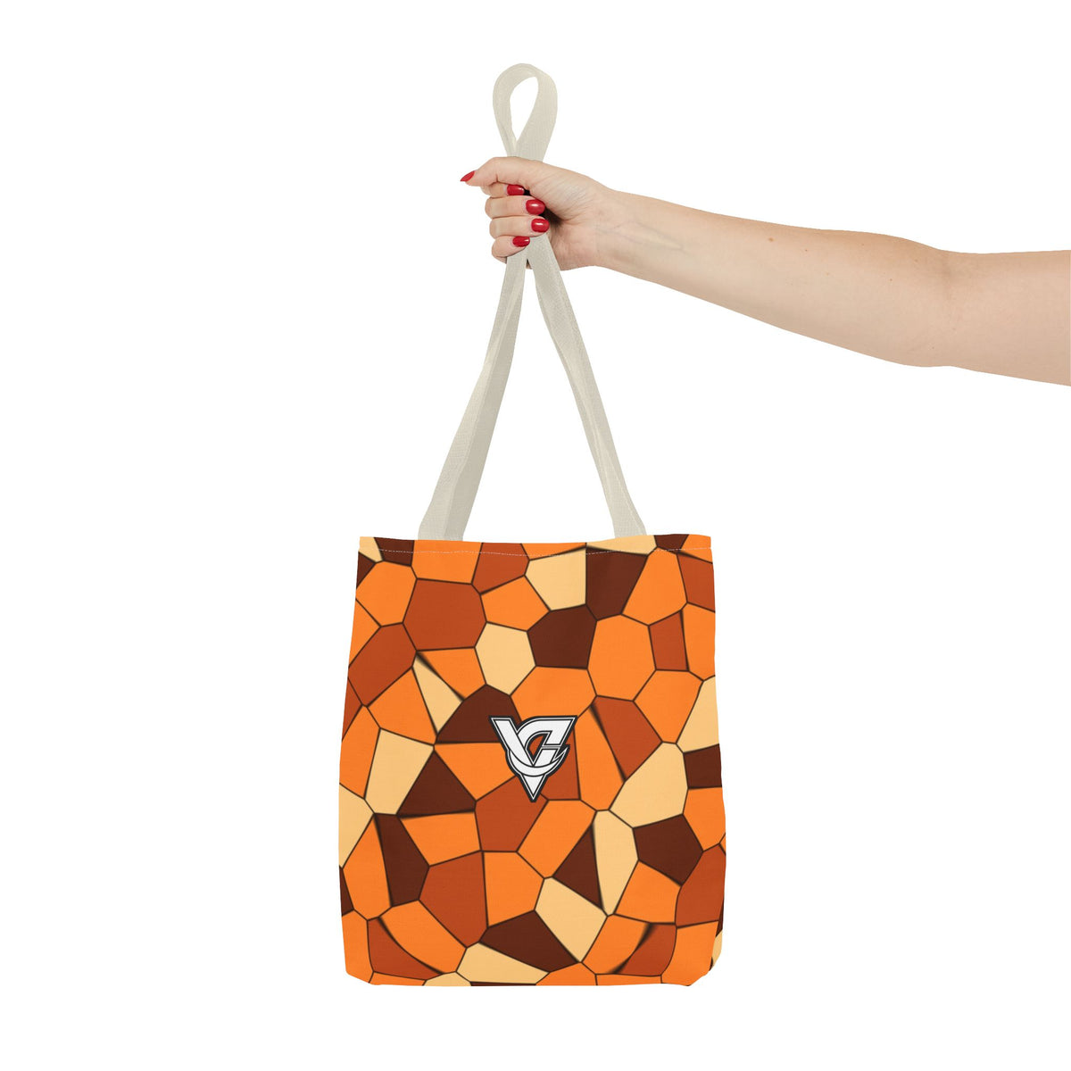 Pumpkin Mosaic Tote Bag — All-Over Print Gym & Everyday Tote
