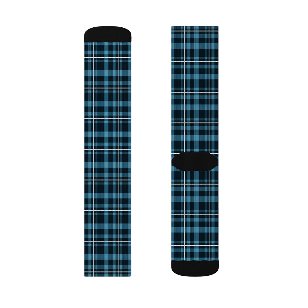 Glacier Plaid Athletic Crew Socks