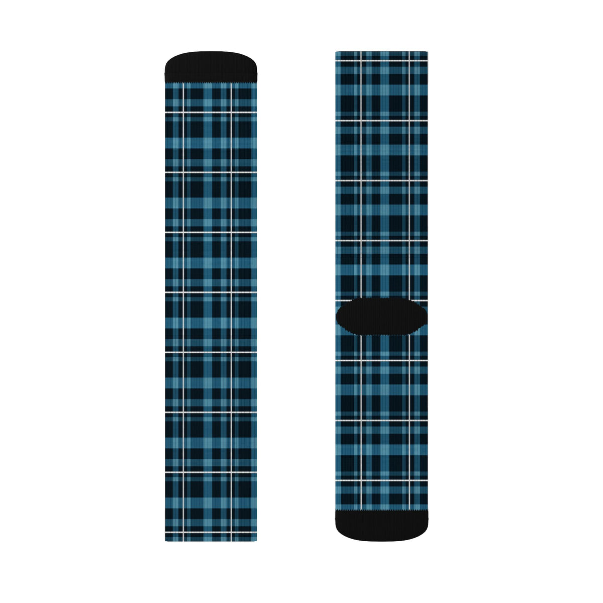 Glacier Plaid Athletic Crew Socks