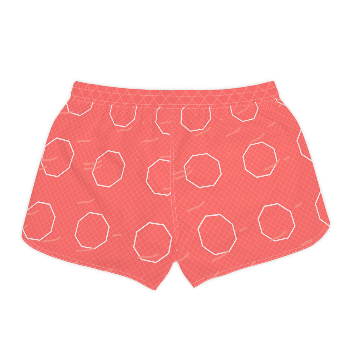 Combat Sports Hot Coral Cage Mesh Women's Athletic Shorts with Pockets