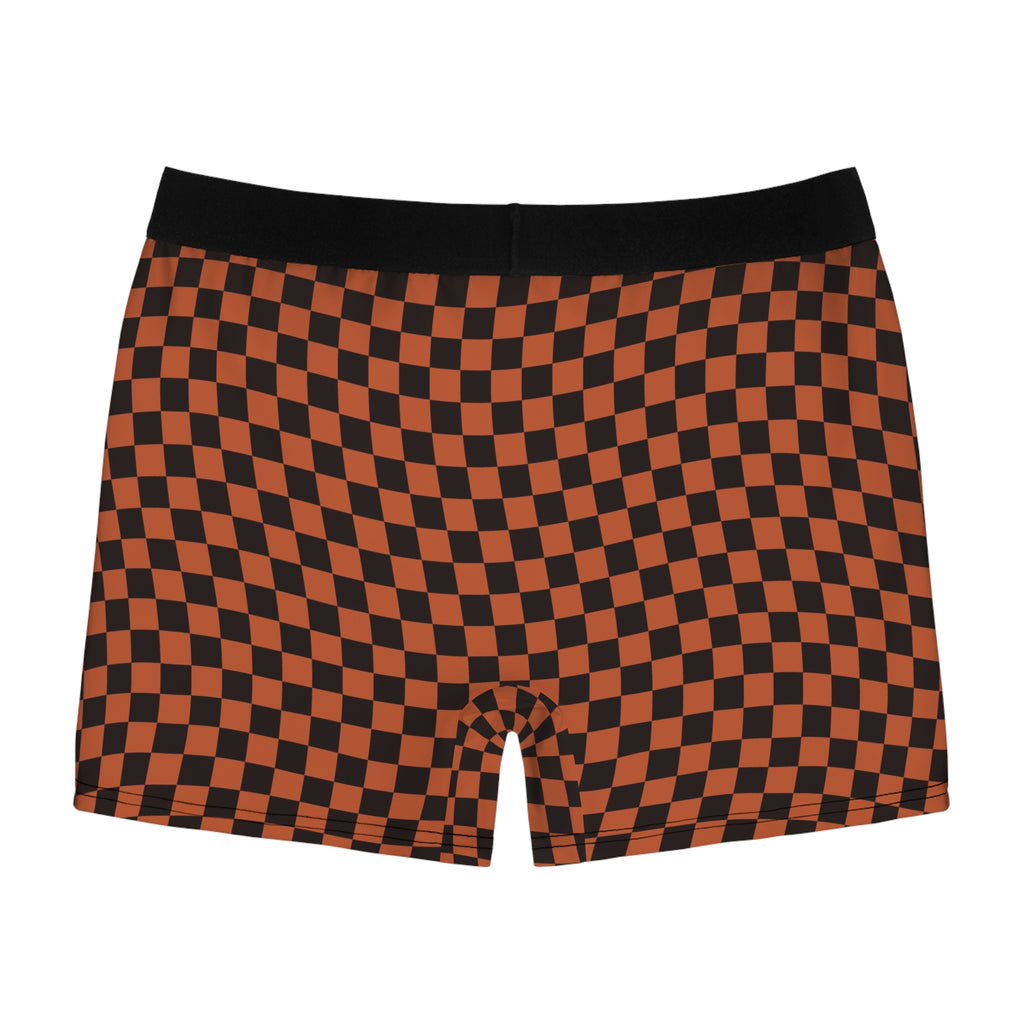 Auburn Warp Check Men's Boxer Briefs — Performance Underwear