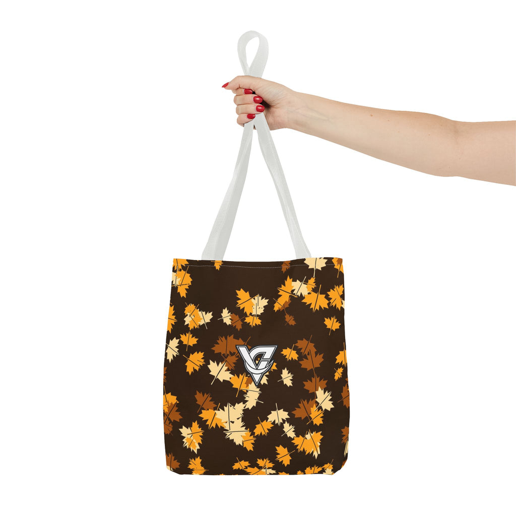 Amber Falling Leaves Tote Bag — All-Over Print Gym & Everyday Tote