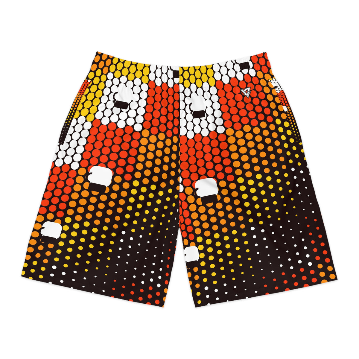 Combat Sports Solar Flare Halftone Pulse Men's Athletic Shorts with Pockets