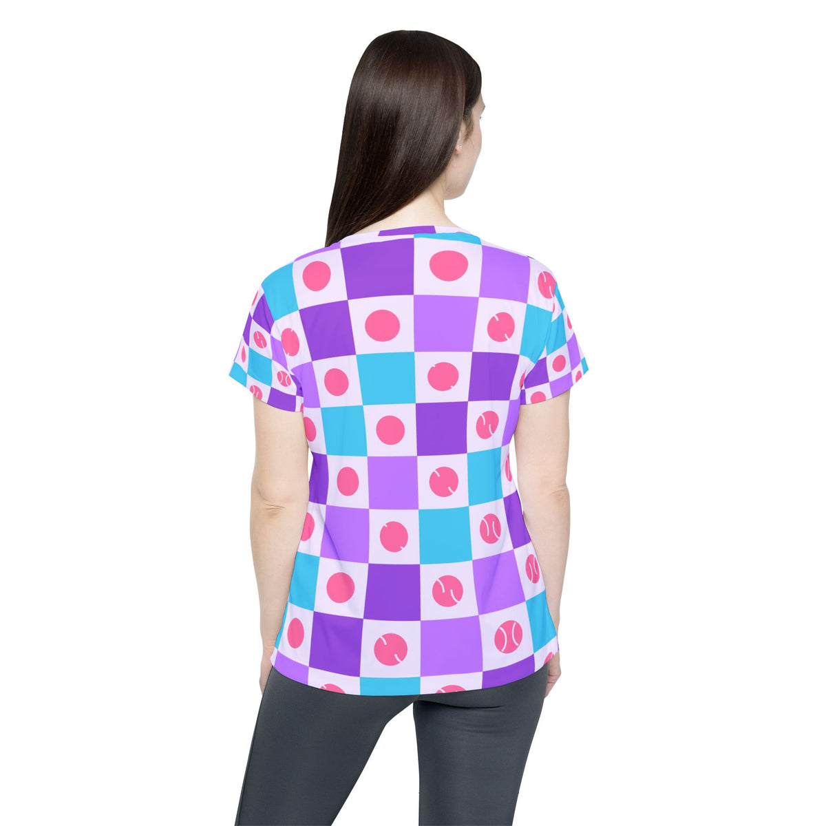 Tennis Lilac Wave Checker Drive Women's Sports Jersey