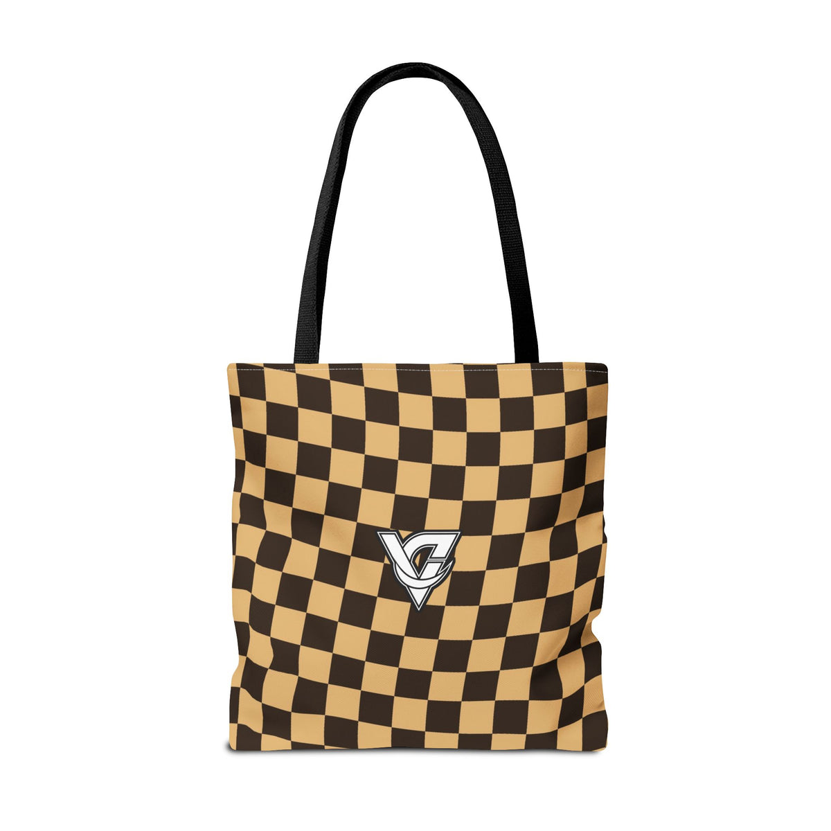 Desert Warp Check Tote Bag — All-Over Print Gym & Everyday Tote