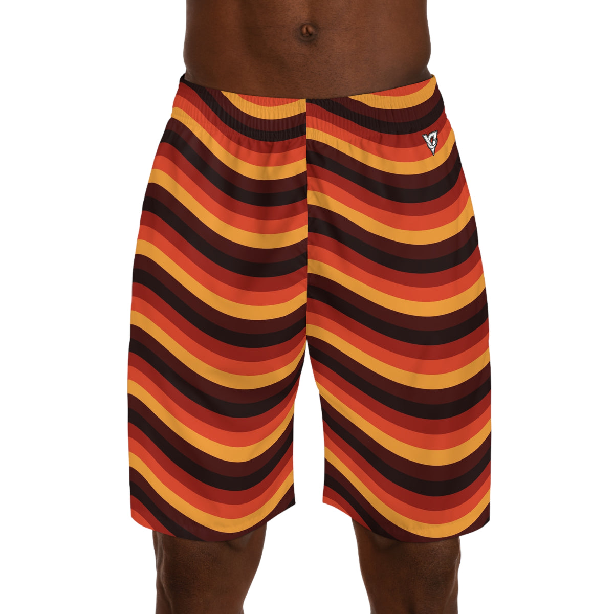 Men's Maple Wave Performance Jogger Athletic Shorts with Pockets