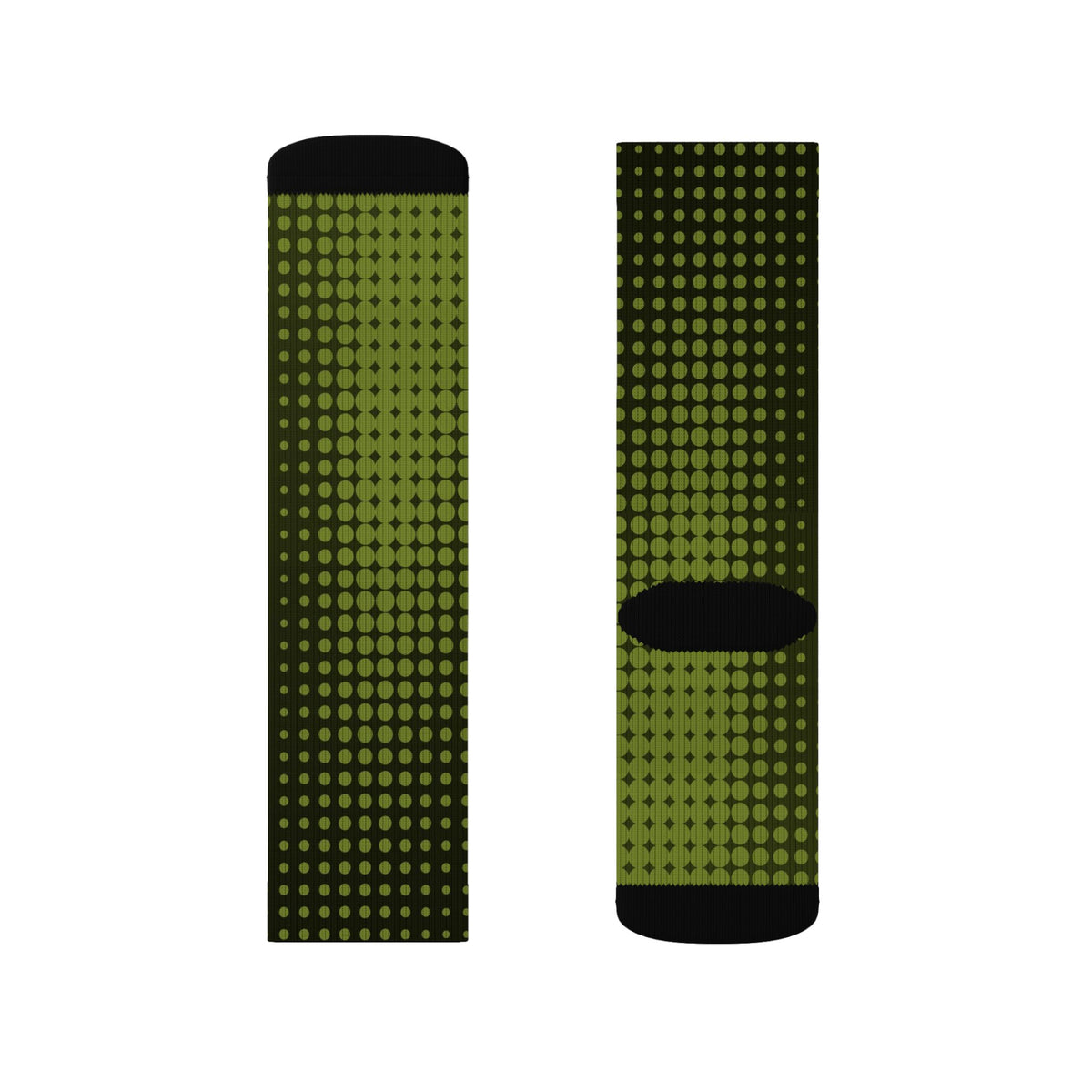 Olive Halftone Athletic Crew Socks