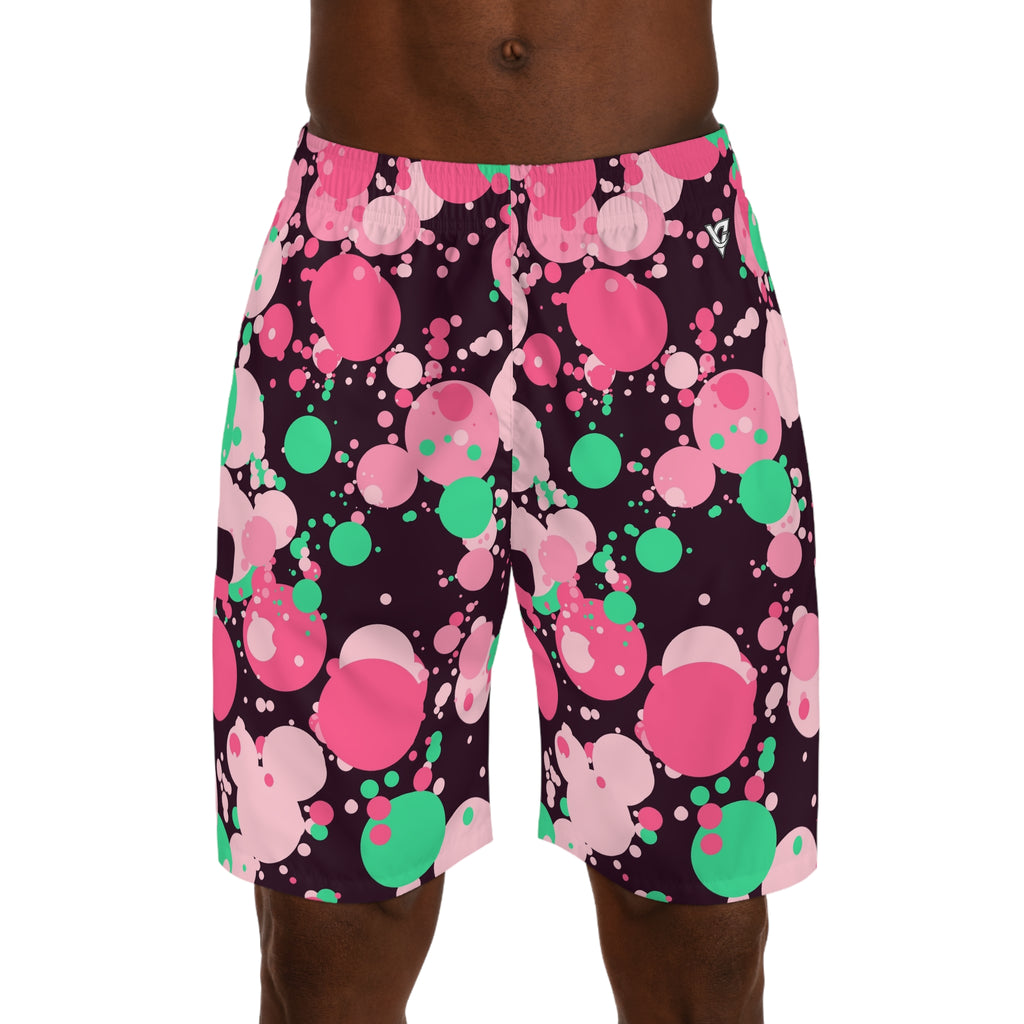 Combat Sports Flamingo Fizz Splash Zone Men's Athletic Shorts with Pockets