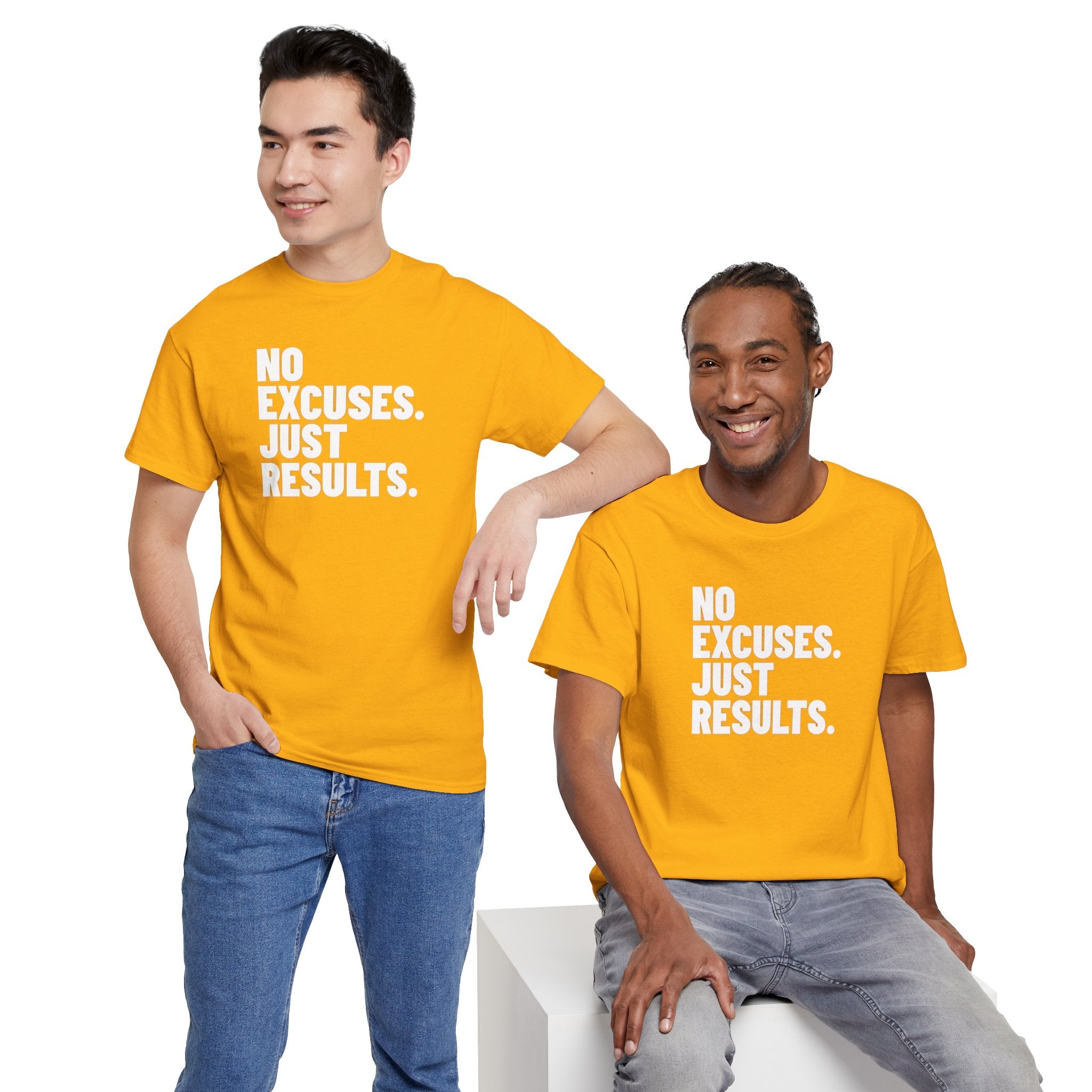 No Excuses Just Results | Motivational Fitness T-Shirt