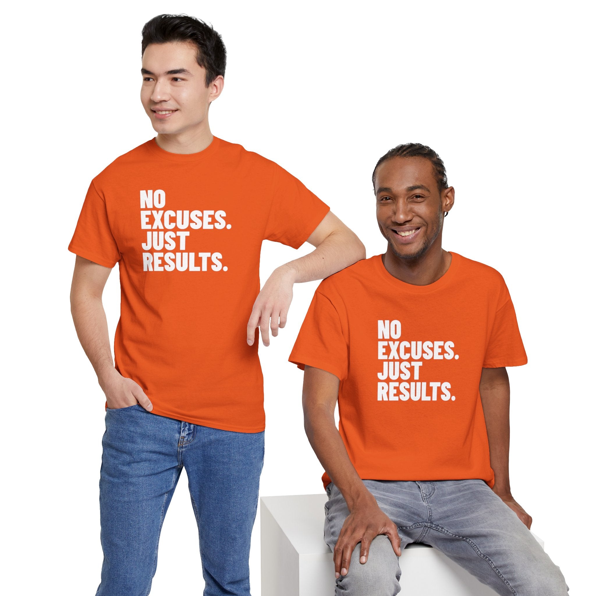 No Excuses Just Results | Motivational Fitness T-Shirt