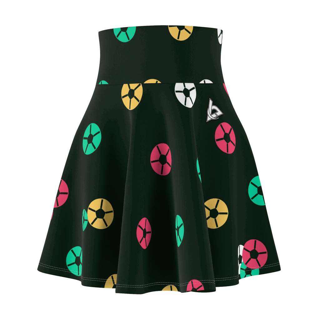 Soccer Watermelon Icon Storm Women's Athletic Skater Skirt