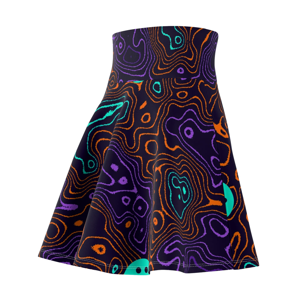 Pickleball Galaxy Glow Topo Trail Women's Athletic Skater Skirt
