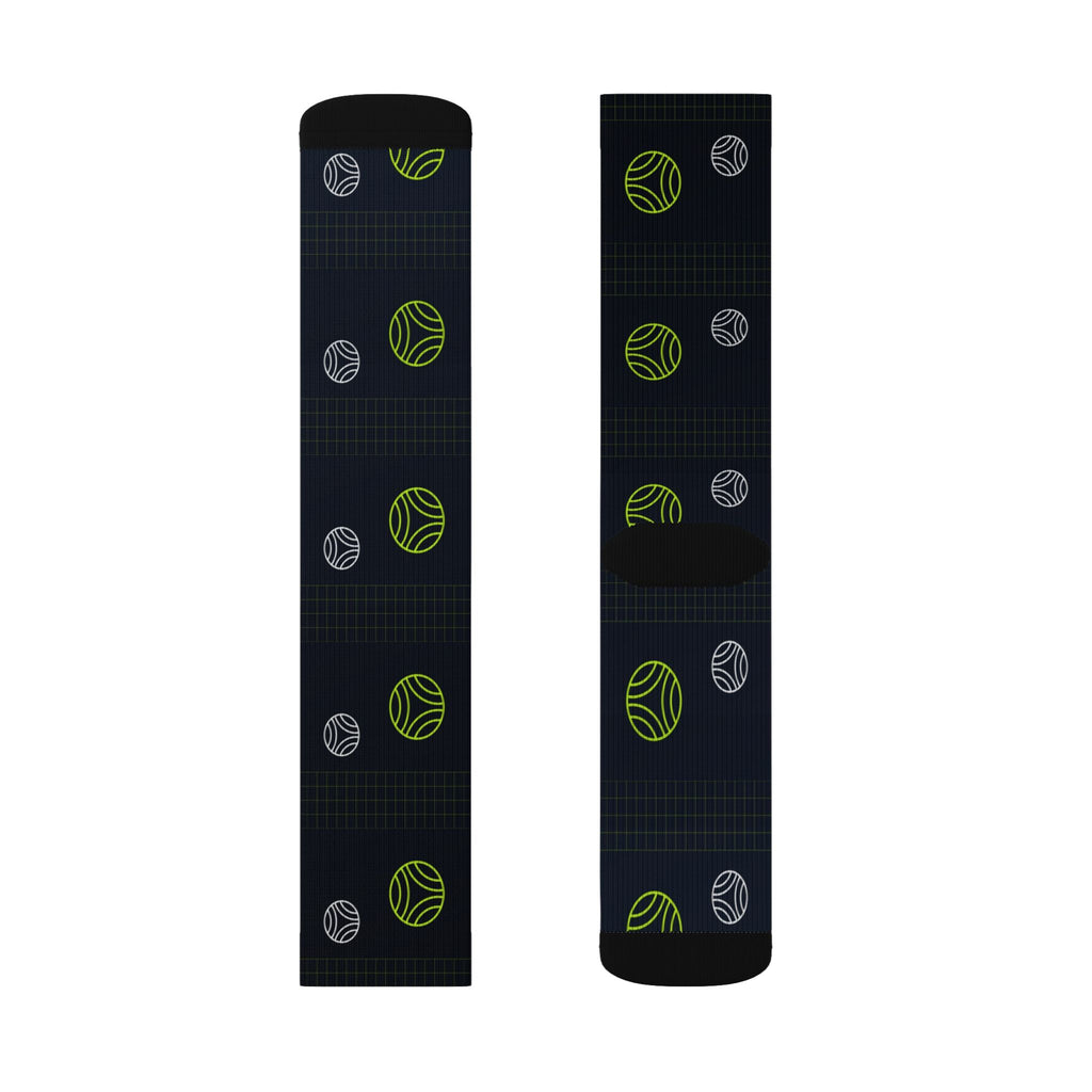 Volleyball Volt Night Spike Panel Athletic Crew Socks