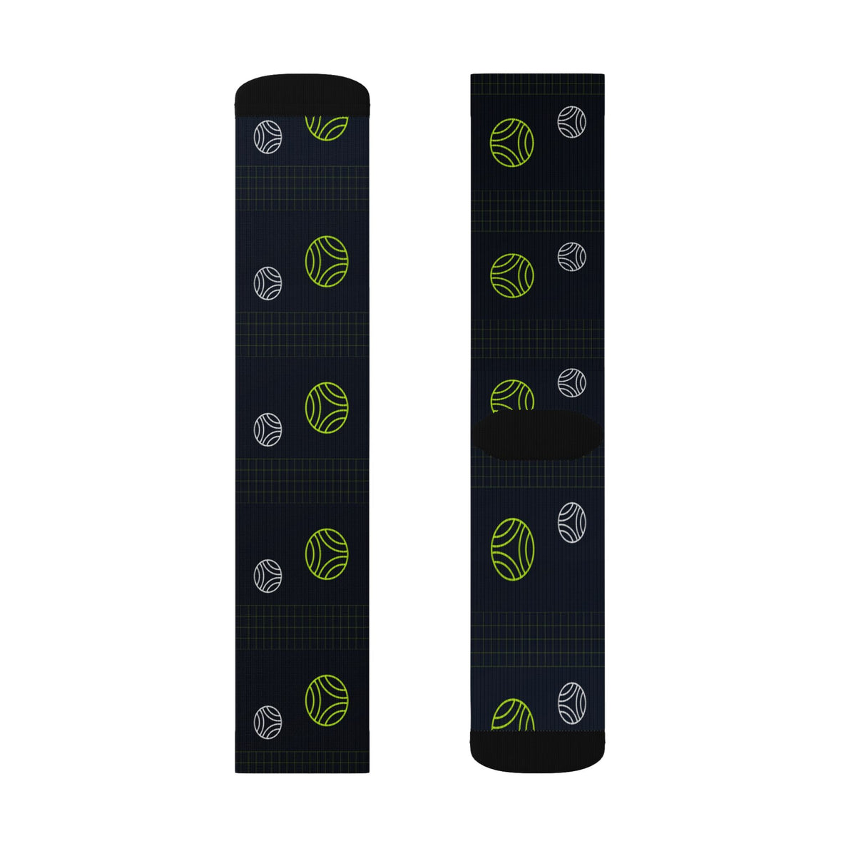 Volleyball Volt Night Spike Panel Athletic Crew Socks