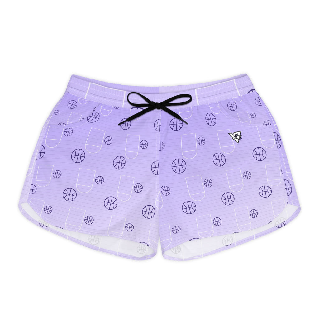Basketball Lavender Mist Court Seam Women's Athletic Shorts with Pockets