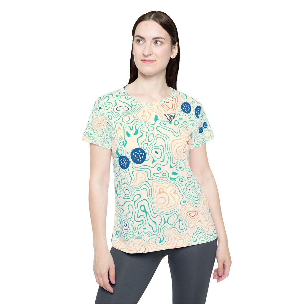 Golf Papaya Splash Topo Trail Women's Sports Jersey