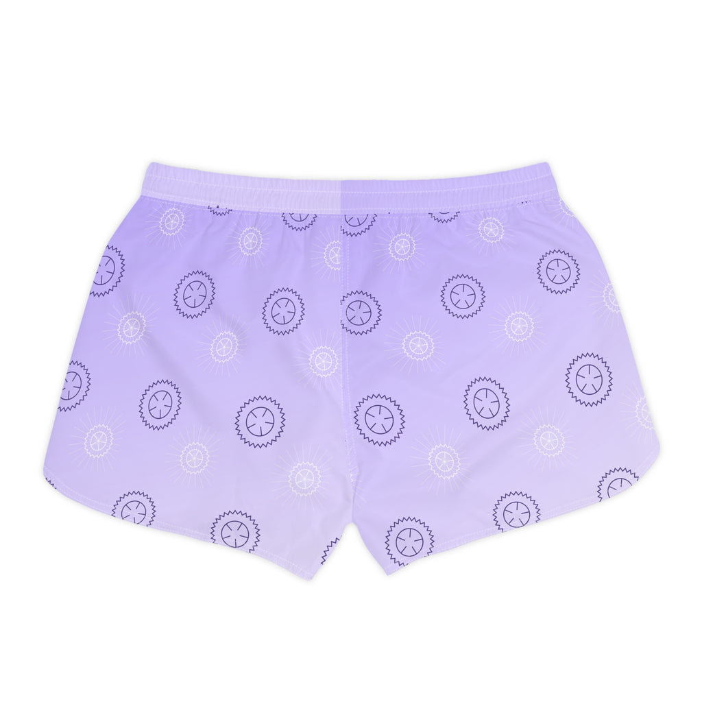Cycling Lavender Mist Chainring Women's Athletic Shorts with Pockets